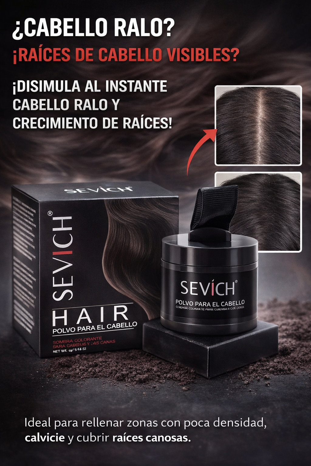 Polvo Capilar Cubre Canas