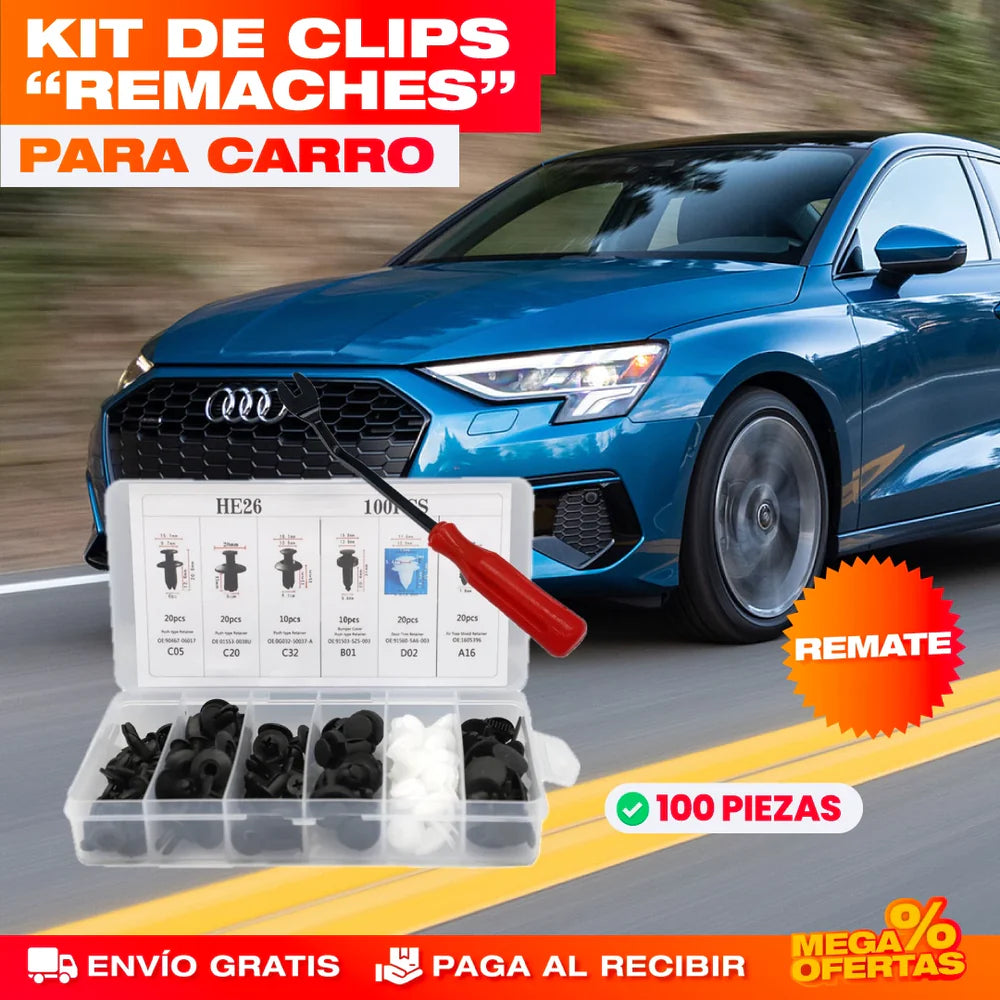 Kit de Clips "Remaches" para Carro