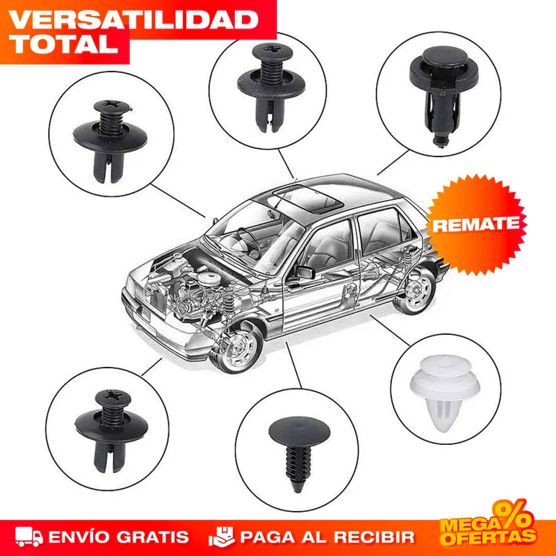 Kit de Clips "Remaches" para Carro
