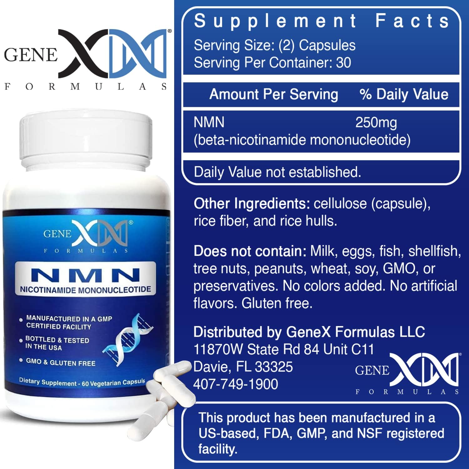 Genex Formulas NMN 100 mg | NAD+