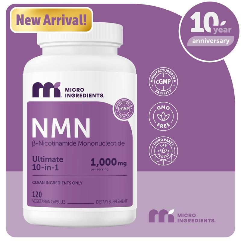 Micro Ingredients NMN (120 caps)  Complex 1,000mg Per Serving
