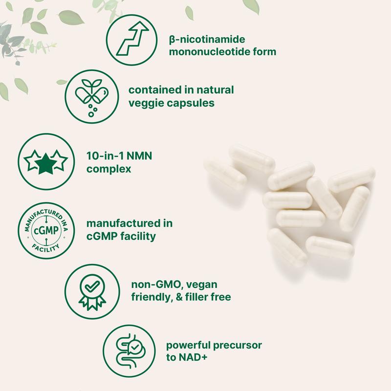 Micro Ingredients NMN (120 caps)  Complex 1,000mg Per Serving