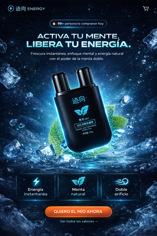 INHALADOR NASAL ENERGIZANTE - MEJORA TU ENERGÍA Y CAPACIDAD PULMONAR